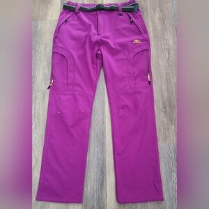 TACVASEN purple fleece-lined waterproof softshell Womens 2x